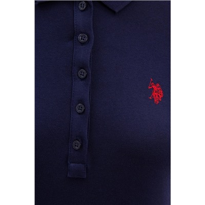 Kadın Lacivert Basic Polo Yaka Tişört