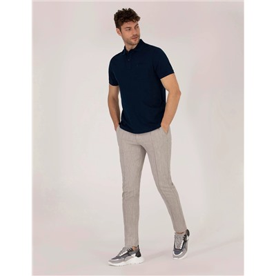 Lacivert Regular Fit Polo Yaka Basic Tişört