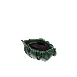 Bandolera de piel ovina Verde oscuro