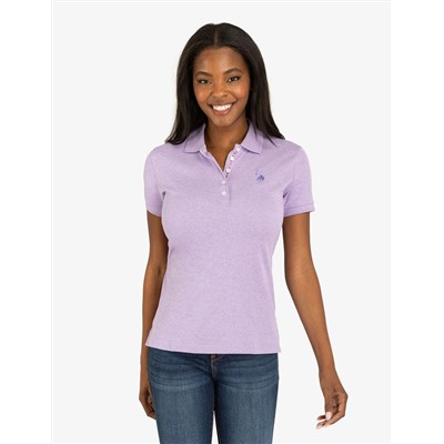 SOLID INTERLOCK HEATHER POLO SHIRT