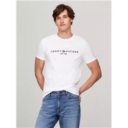 Embroidered Tommy Logo Slim Fit T-Shirt