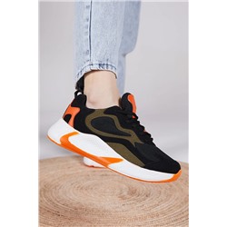 Tonny Black Unisex Siyah Turuncu Spor Ayakkabı V2901 V2901-0