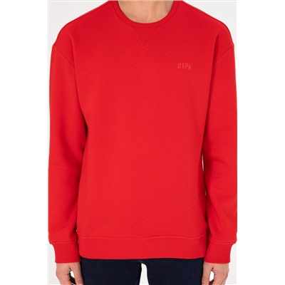 Erkek Kırmızı Basic Sweatshirt