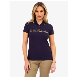 LUREX SCRIPT TIPPED POLO SHIRT