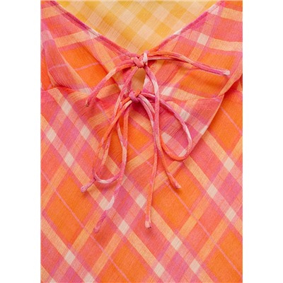 Vestido estampado combinado