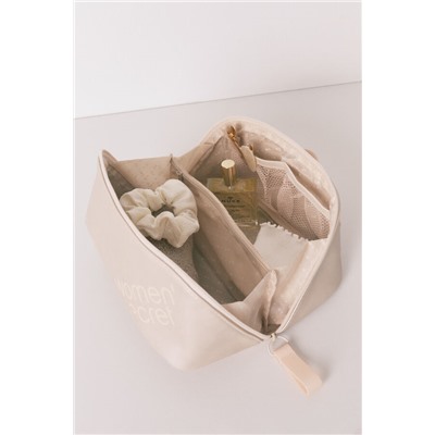 Neceser pequeño rubber marfil metaizado