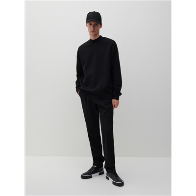 Schlichtes Sweatshirt mit Baumwollmischung