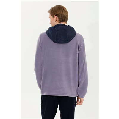 Erkek Gri Kapüşonlu Sweatshirt