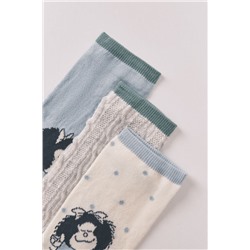 Pack 3 calcetines cortos Mafalda