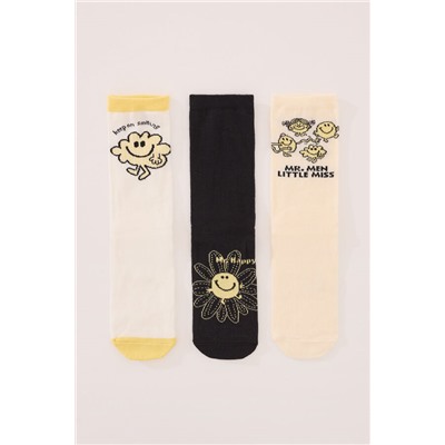 Pack 3 calcetines altos print Mr. Men
