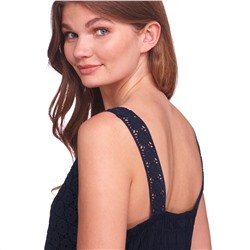 Damen Maxikleid mit Makramee-Spitze