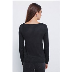 Camiseta canalé escote barca