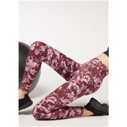 Active-Leggings mit Batikmuster