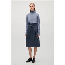 WOOL SKIRT WITH PAPERBAG WAIST