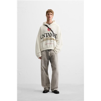 SUDADERA TEXTO ESTAMPADO