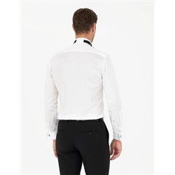 Beyaz Ex. Slim Fit Smokin Gömlek