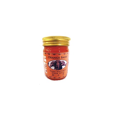 Оранжевый тайский бальзам со слоном 50 гр / Thai Natural Herb orange  balm 50 g