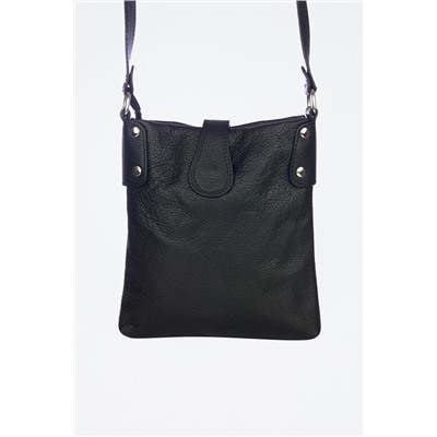 Bandolera de piel Negro