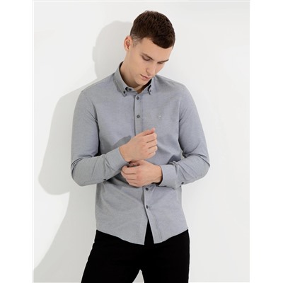 Haki Slim Fit Oxford Gömlek