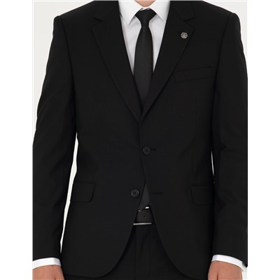 Siyah Slim Fit Takım Elbise