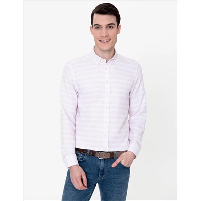 Gül Kurusu Slim Fit Uzun Kollu Gömlek