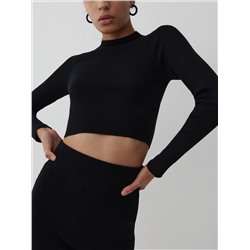 Oberteil aus Rippstrickjersey