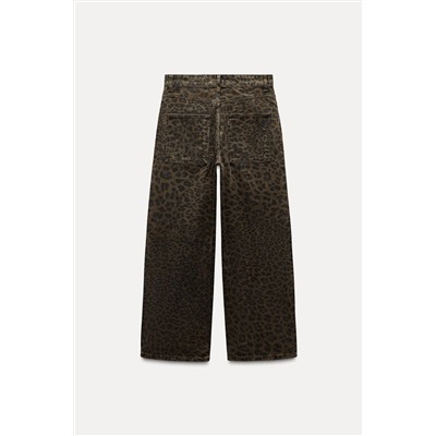 ZW COLLECTION ANIMAL PRINT RELAXED LOW-RISE JEANS
