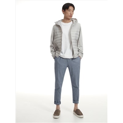 Hoodie aus Materialmix