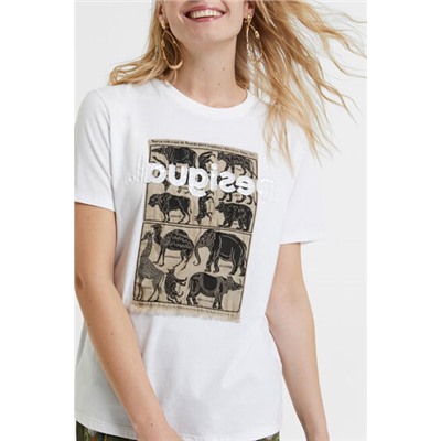 Camiseta parche 100% algodón