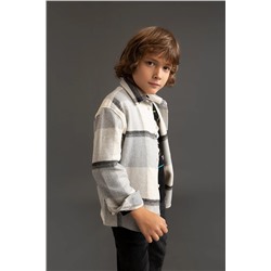 Defacto Erkek Çocuk Oversize Fit Uzun Kollu Flanel Gömlek X7572A622AU