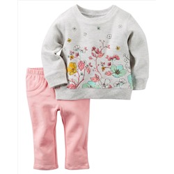 2-Piece French Terry Top & Pant Set
