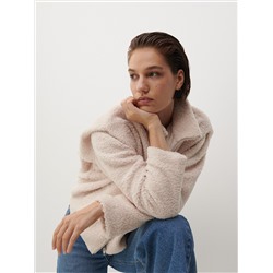 Jacke in Lammfell-Optik