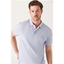 Açık Mavi %100 Pamuk Serin Tutan Polo Yaka T-Shirt