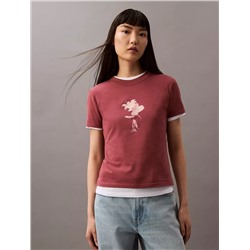 Floral Graphic Slim Fit T-Shirt