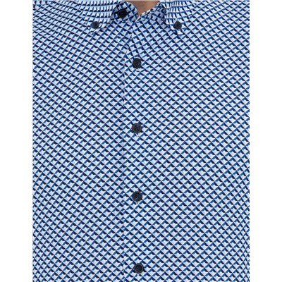 Lacivert Slim Fit Uzun Kollu Gömlek