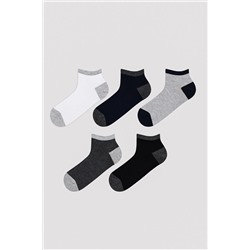 Penti, Erkek Basic Colour Block Çok Renkli 5li Patik Çorap