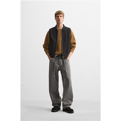 CHALECO DENIM COMBINADO