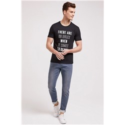 Lee Cooper Erkek There O Yaka T-Shirt Siyah 202 LCM 242065