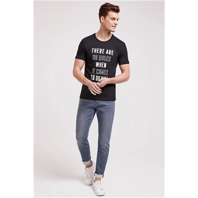 Lee Cooper Erkek There O Yaka T-Shirt Siyah 202 LCM 242065