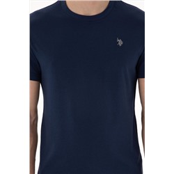 Erkek Regular Fit Bisiklet Yaka Lacivert Basic Tişört