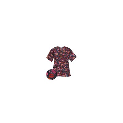 UA Read My Lips Black Print Scrub Top