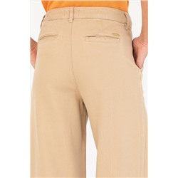 Kadın Krem Loose Fit Jean Pantolon