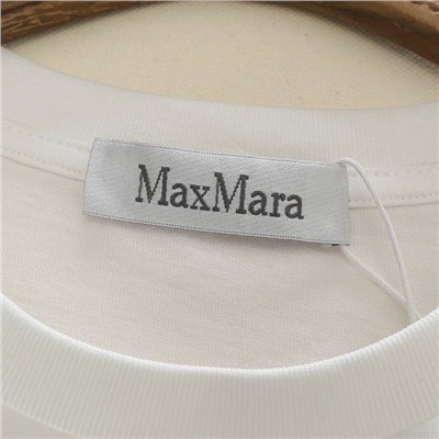 Женская футболка с красивой вышивкой и карманом на груди MaxMar*a 🤎 ОРИГИНАЛ!