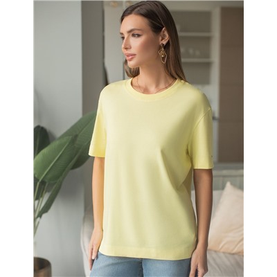 Футболка свободная из премиального хлопка с эластаном