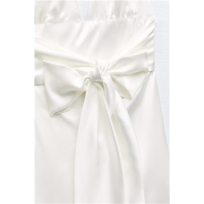 POCAS UNIDADES VESTIDO SATINADO HALTER