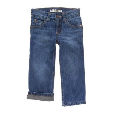 Fleece-Lined Straight Jeans