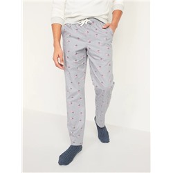 Printed Poplin Pajama Pants for Men