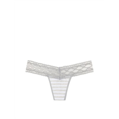 STRETCH COTTON Lace-waist Thong Panty