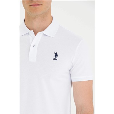 Erkek Beyaz Basic Polo Yaka Tişört