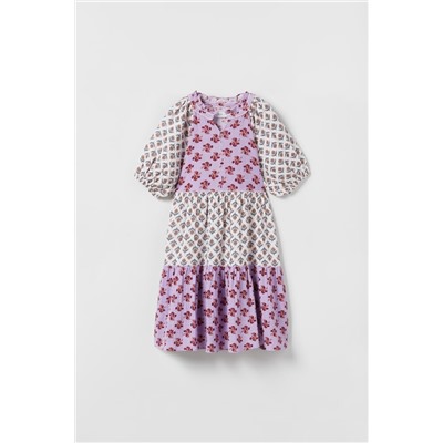 VESTIDO COMBINADO FLORES